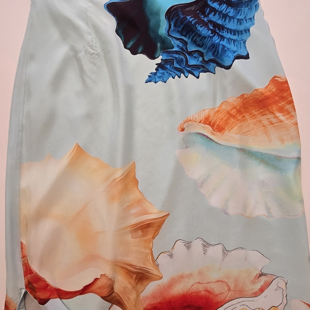Muma World Murex Mist Vega Silk Dress Size L - Picture 5 of 16